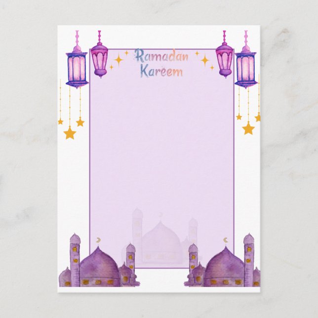 Cartões Ramadan Kareem (Frente)