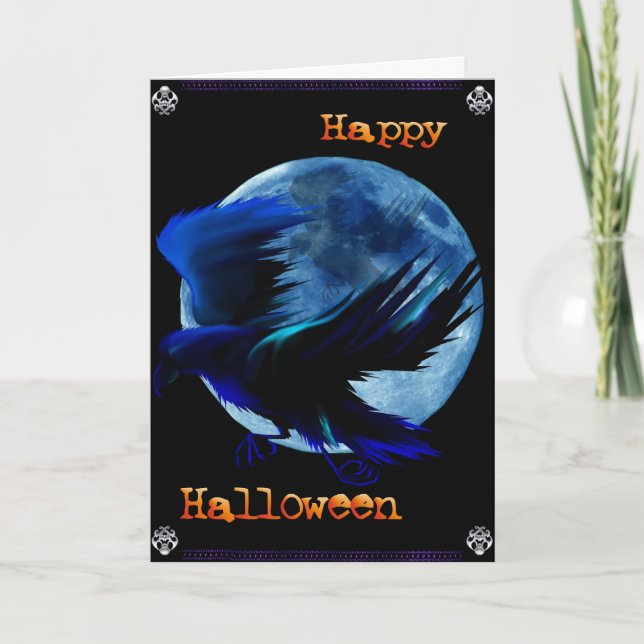 Cartões Raven halloween (Frente)