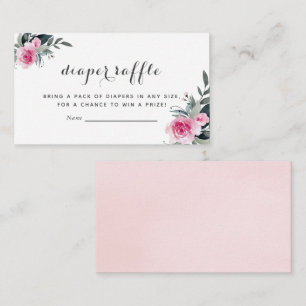 Cartões Reboques para Fralda Floral, Rosa