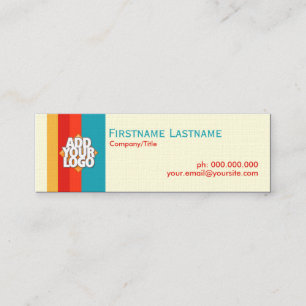 Cartões retros novos das listras simples mini