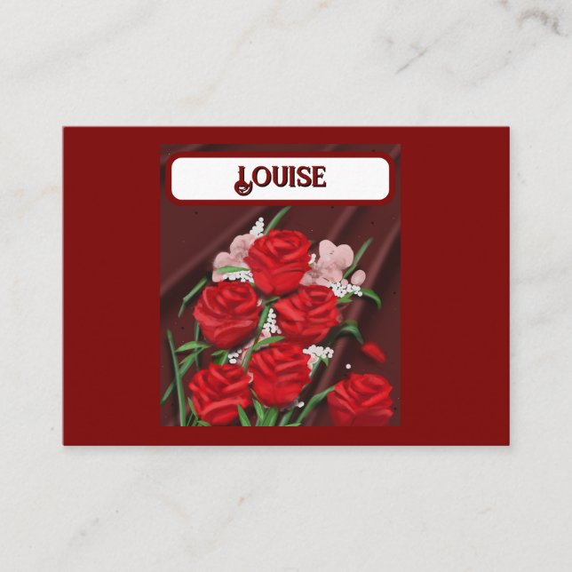 Cartões Rosa vermelha Place (Frente)