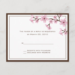 Cartões RSVP Cherry Blossom