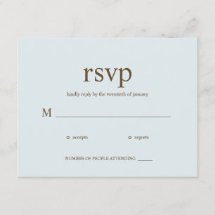 Cartões RSVP Contemporâneos - Azul