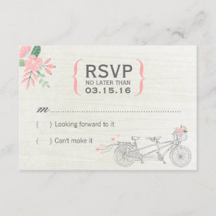 Cartões RSVP de Bicicletas de Bicicleta Bonita com