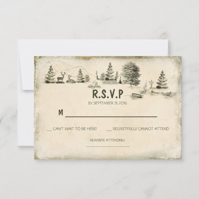 Cartões RSVP de Casamento (Frente)