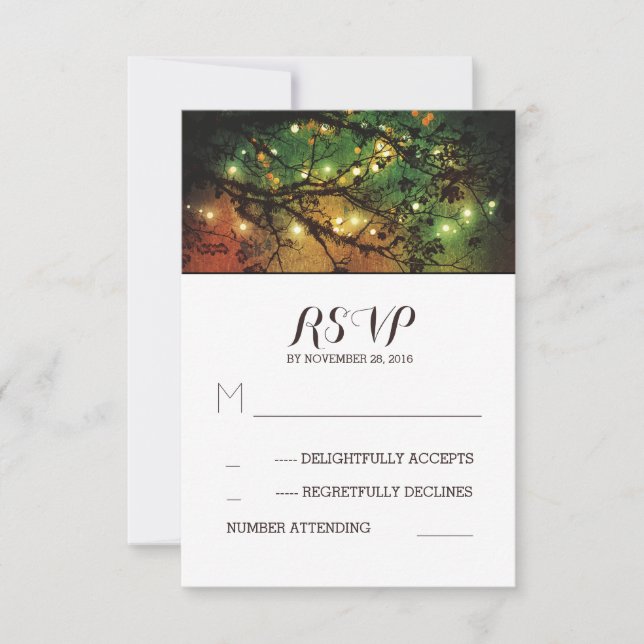 Cartões RSVP de casamento (Frente)