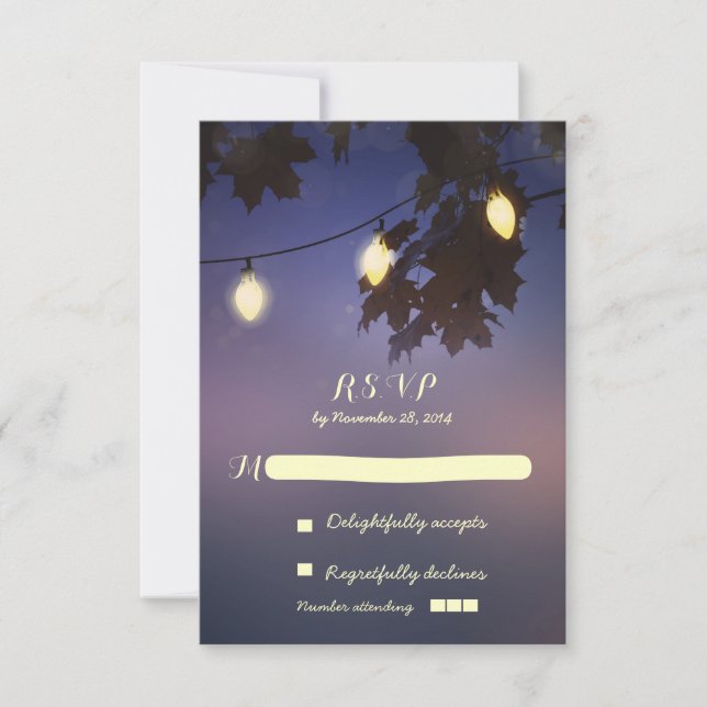 Cartões RSVP de casamento (Frente)