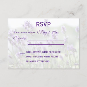 Cartões RSVP de Casamento Boêmico de Lavanda Perso