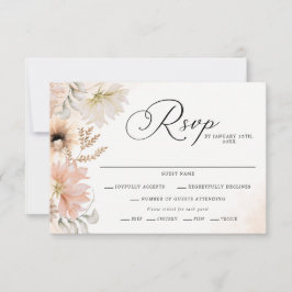 Cartões RSVP de Casamento Botânico Boho