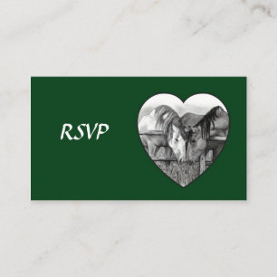 CARTÕES RSVP DE CASAMENTO: CAVALOS NO LÁPIS: CORAÇ