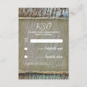 Cartões RSVP de casamento da árvore sertaneja russ