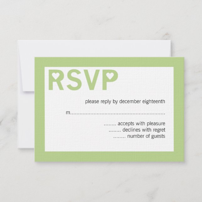 Cartões RSVP de Casamento de Ampersand Moderno (Frente)