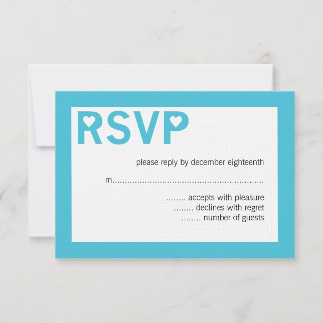 Cartões RSVP de Casamento de Ampersand Moderno (Frente)