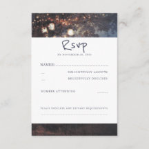 Cartões RSVP de Casamento de Árvore Rustic e Mason