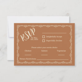 Cartões RSVP de Casamento de Boho Russo