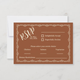 Cartões RSVP de Casamento de Boho Russo
