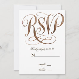 Cartões RSVP de Casamento de Buquês Verdes e Cinza