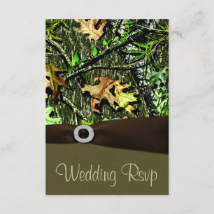 Cartões RSVP de Casamento de Camo de Chocolate Bro