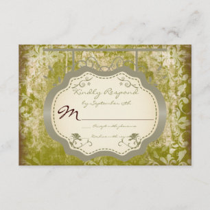 Cartões RSVP de Casamento de Casamento Anterior do