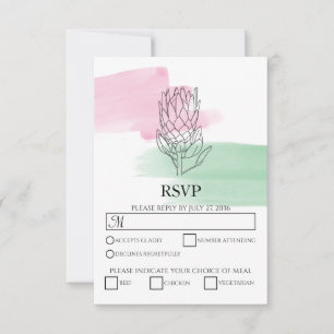 Cartões RSVP de Casamento de Casamento de Aquarela
