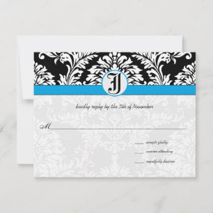 Cartões RSVP de Casamento de Casamento de Damasco