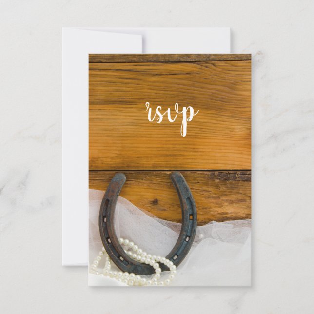 Cartões RSVP de Casamento de Casamentos de Pérolas (Frente)