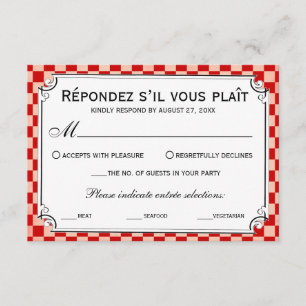 Cartões RSVP de Casamento de Checkerboard Steampun