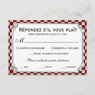 Cartões RSVP de Casamento de Checkerboard Steampun