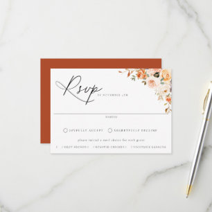 Cartões RSVP de Casamento de Escolha Floral Terres