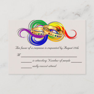 Cartões RSVP de Casamento de Gay Personalizados, N