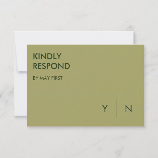 Cartões RSVP de Casamento de Grace Contemporânea (Frente)