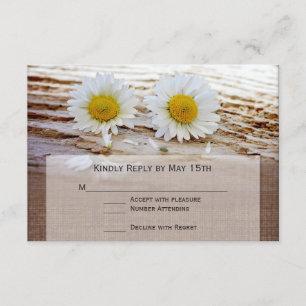 Cartões RSVP de Casamento de Impressão da Rustic D