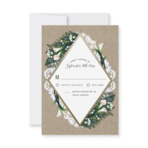 Cartões RSVP de Casamento de Lace e Calla Lily Bur