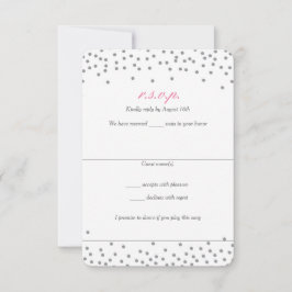 Cartões RSVP de Casamento de Pontos de Confetti Ro