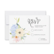 Cartões RSVP de Casamento de Wreath Floral primave