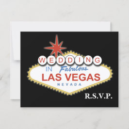 Cartões rsvp de casamento em Vegas