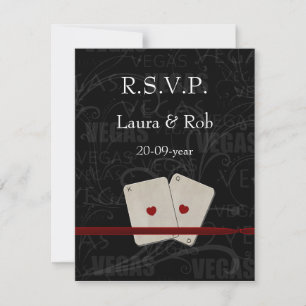 Cartões rsvp de casamento em Vegas