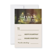 Cartões RSVP de casamento encantados da floresta r