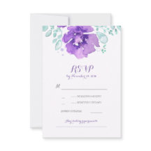 cartões RSVP de casamento florais