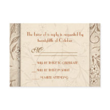 cartões RSVP de casamento floral clássicos