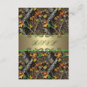 Cartões RSVP de Casamento Formal Camo