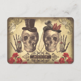 Cartões RSVP de Casamento Gótico