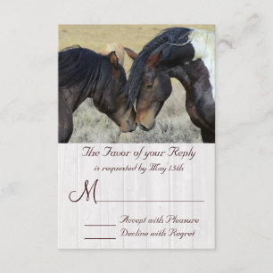 Cartões RSVP de Casamento Horse do WIld Mustang
