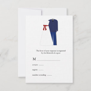 Cartões RSVP de Casamento Militar