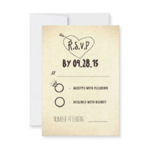 cartões RSVP de casamento modernos criativos