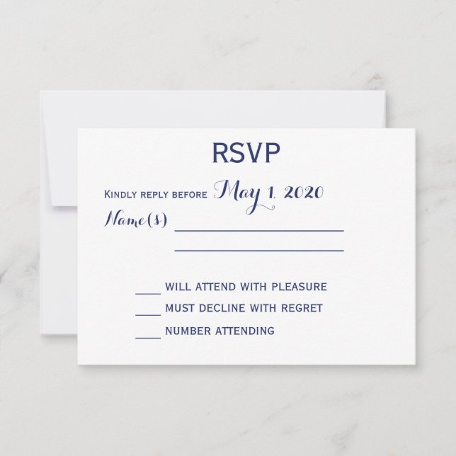 Cartões RSVP de Casamento Náutico Monogramas Perso (Frente)