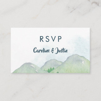 Cartões RSVP de Casamento Pequeno da Misty Mountai