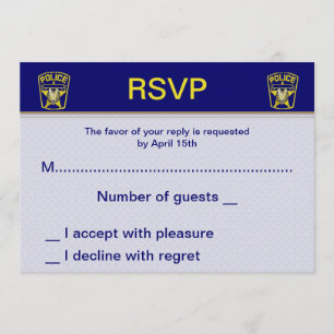 Cartões RSVP de Casamento Policial