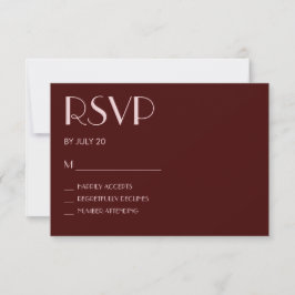 Cartões Rsvp de casamento rosa-claro