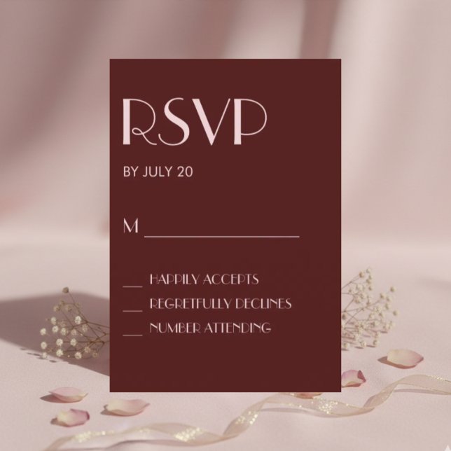 Cartões Rsvp de casamento rosa-claro (Criador carregado)